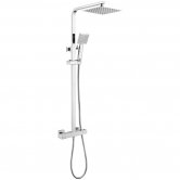 Signature Quadro Cool Touch Thermostatic Bar Mixer Shower with Shower Kit + Fixed Head - Chrome