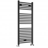 Signature Qubos Square Heated Towel Rail 1110mm H x 500mm W - Anthracite