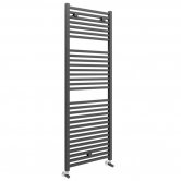 Signature Qubos Square Heated Towel Rail 1420mm H x 500mm W - Anthracite