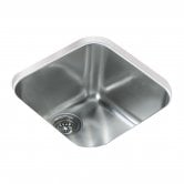 Signature Teka 1.0 Bowl Undermount Kitchen Sink with Waste Kit 424mm L x 424mm W - Stainless Steel