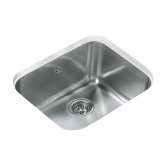 Signature Teka 1.0 Bowl Undermount Kitchen Sink with Waste Kit 530mm L x 430mm W - Stainless Steel