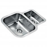 Signature Teka 1.5 Bowl Undermount Kitchen Sink with Waste Kit 624mm L x 464mm W - Stainless Steel