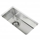 Signature Teka 1.0 Bowl Undermount Kitchen Sink with Waste Kit 217mm L x 437mm W - Stainless Steel