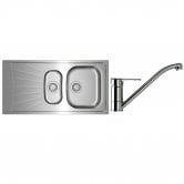 Signature Teka Starbright 1.5 Bowl Kitchen Sink with Tap and Waste 980mm L x 500mm W - Stainless Steel