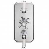Signature Traditional Thermostatic 2 Outlet Concealed Shower Valve Triple Handle - Chrome