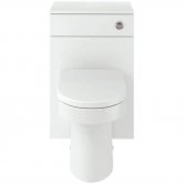 Signature Vista Back to Wall WC Toilet Unit 500mm Wide - White Gloss
