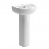 Signature Zeus Basin and Full Pedestal 450mm Wide - 1 Tap Hole