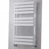 S4H Milton Flat Panel Heated Towel Rail 785mm H x 500mm W - White