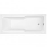 Delphi Evolve Straight Standard Shower Bath 1700mm x 750mm - 0 Tap Hole