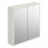 Delphi Henbury 2-Door Mirrored Bathroom Cabinet 800mm H x 800mm W - Country White