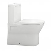 Delphi Marbella Back To Wall Close Coupled Toilet with Push Button Cistern - Soft Close Seat