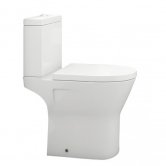 Delphi Marbella Open Back Comfort Height Rimless Close Coupled Toilet with Cistern - Wrap Over Seat