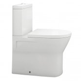 Delphi Marbella Fully Back to Wall Comfort Height Rimless Close Coupled Toilet with Cistern - Sandwich Seat