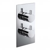 Delphi Thermostatic Round Concealed Shower Valve Dual Handle - Chrome