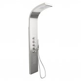 Delphi Stream Thermostatic Shower Panel with Waterfall - Steel