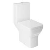 Delphi Versa Rimless Open Back Close Coupled Toilet with Cistern - Soft Close Seat