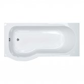 Delphi Zeya P-Shaped Standard Shower Bath 1700mm x 750/850mm - Left Handed