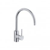 The 1810 Company Qfit Courbe Curved Spout Kitchen Sink Mixer Tap - Brushed Steel