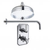 Delphi Everi Thermostatic Dual Concealed Mixer Shower with Fixed Shower Head - Chrome