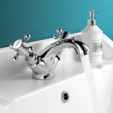 Delphi Formby Mono Basin Mixer Tap Dual Handle Without Waste - Chrome