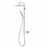 Triton Push Button Bar Diverter Mixer Shower with Shower Kit and Fixed Head - Chrome