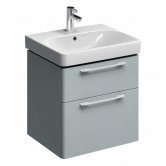 Twyford E500 Wall Hung Vanity Unit with Basin 600mm Wide - Grey