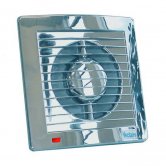 Vectaire AS10 Plus Fan Extractor with Overrun Timer 160mm H x 160mm W x 95mm D - Chrome