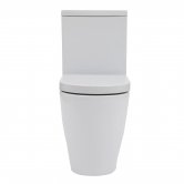 Verona Emme Flush to Wall Close Coupled Toilet with Push Button Cistern - Soft Close Seat
