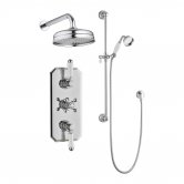 Verona Holborn Twin Concealed Mixer Shower with Shower Kit + Fixed Head - Chrome