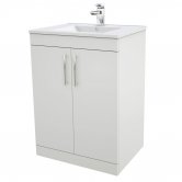 Verona Rialto Floor Standing Vanity Unit and Basin 600mm Wide White 1 Tap Hole