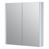 Verona Trevi 2-Door Mirrored Bathroom Cabinet 650mm H x 600mm W White