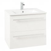 Verona Trevi Wall Hung Vanity Unit with Basin 600mm Wide White 1 Tap Hole
