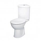 Vitra Layton Corner Close Coupled Toilet Push Button Cistern - Soft Close Seat