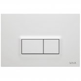 Vitra Loop R Mechanical Dual Flush Plate - High Gloss White