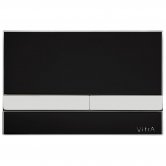 Vitra Select Mechanical Dual Flush Plate - Glass Black