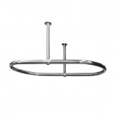 West Luxury Oval Shower Curtain Rail Ceiling Stays - 1091mm Length
