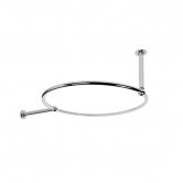 West Luxury Round Shower Curtain Rail Ceiling and Side Stays - 850mm Wide