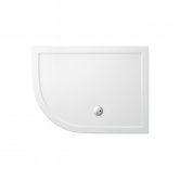 Britton Zamori LH Offset Quadrant Shower Tray 1200mm x 900mm - White