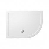 Britton Zamori RH Offset Quadrant Shower Tray 1200mm x 900mm - White