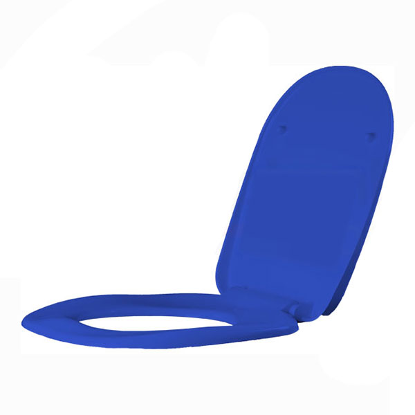 AKW Ergonomic Toilet Seat 23124 Round Plastic Blue