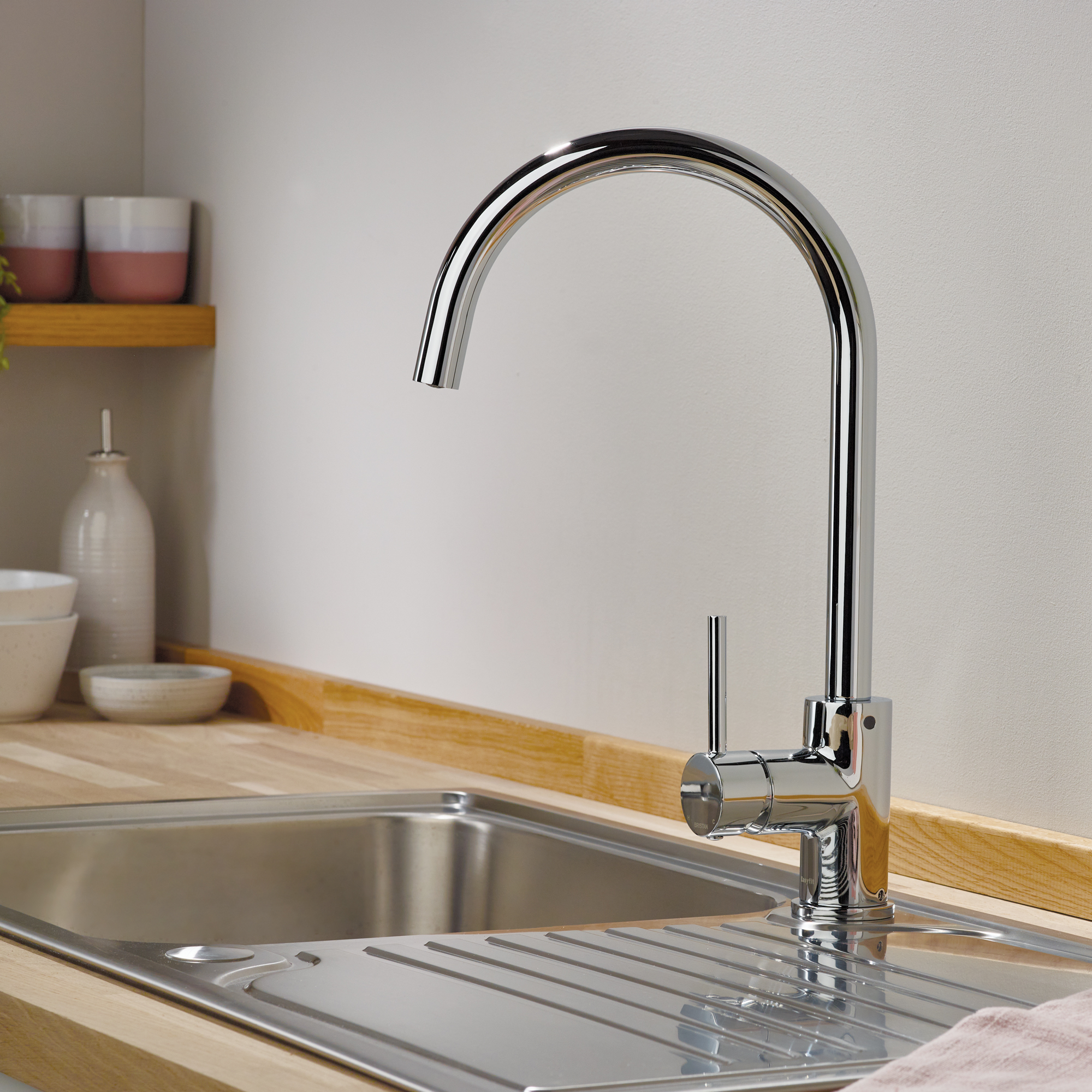 Bristan Pistazie Küchenarmatur – Schwanenhalsförmig Mit Hebelgriff, Easy-Fit Montage