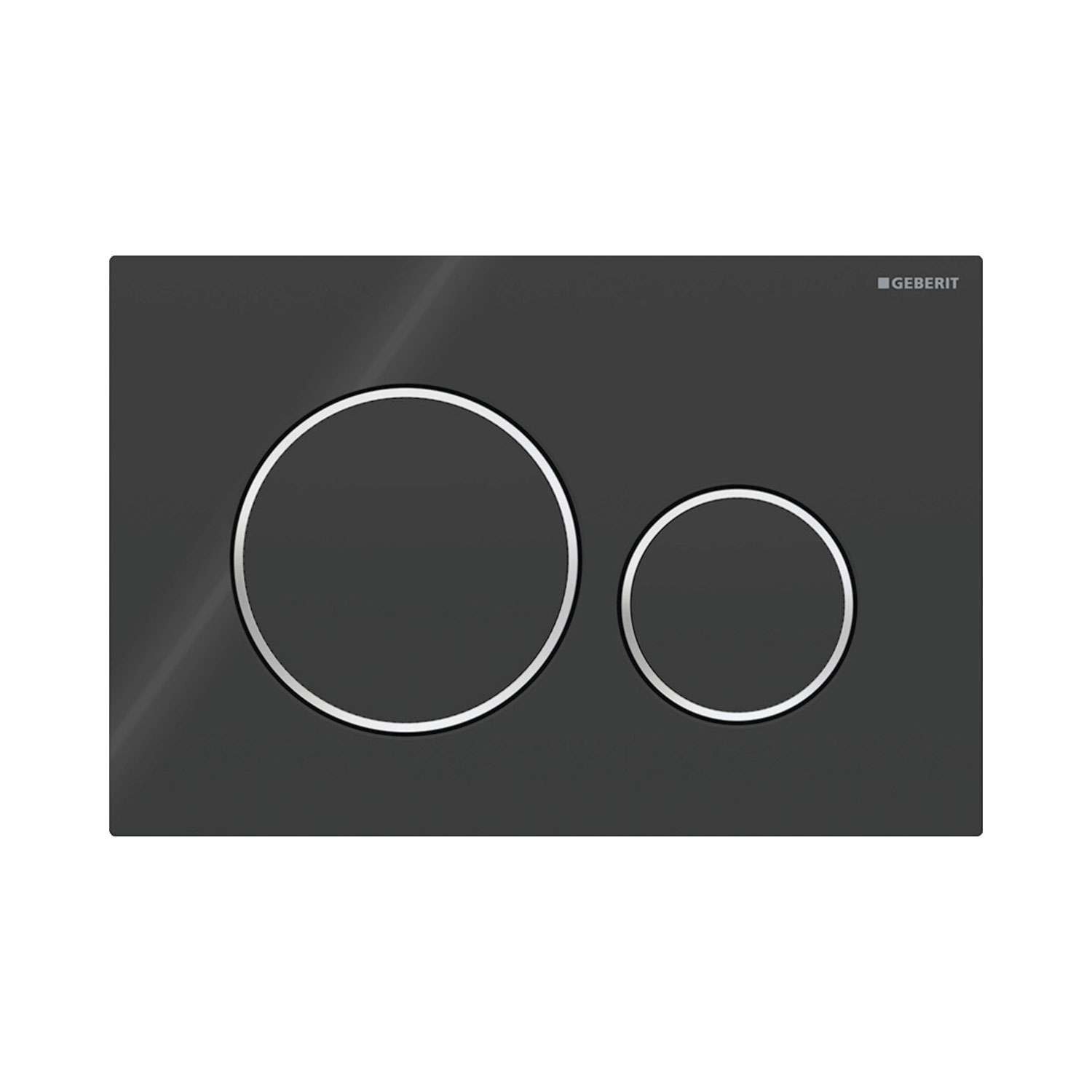 Geberit Sigma20 Dual Flush Plate Black/Gloss Chrome