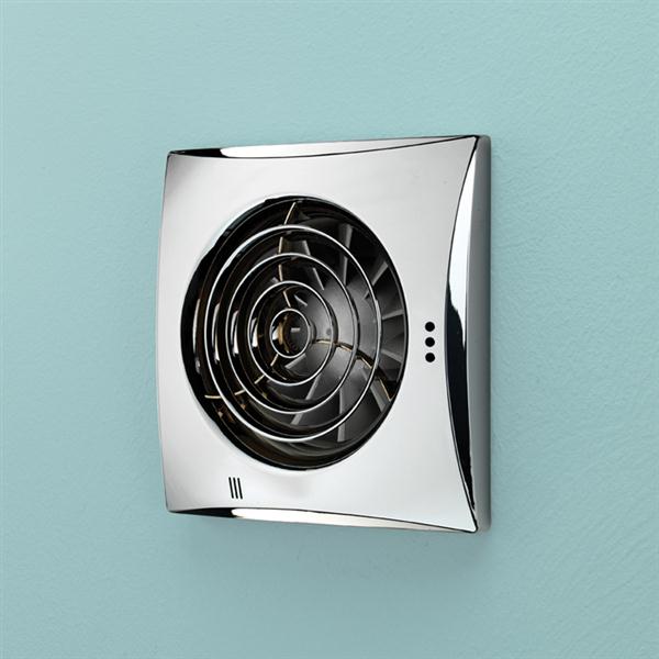HiB Hush Bathroom Fan | 33100 | Plastic | Chrome