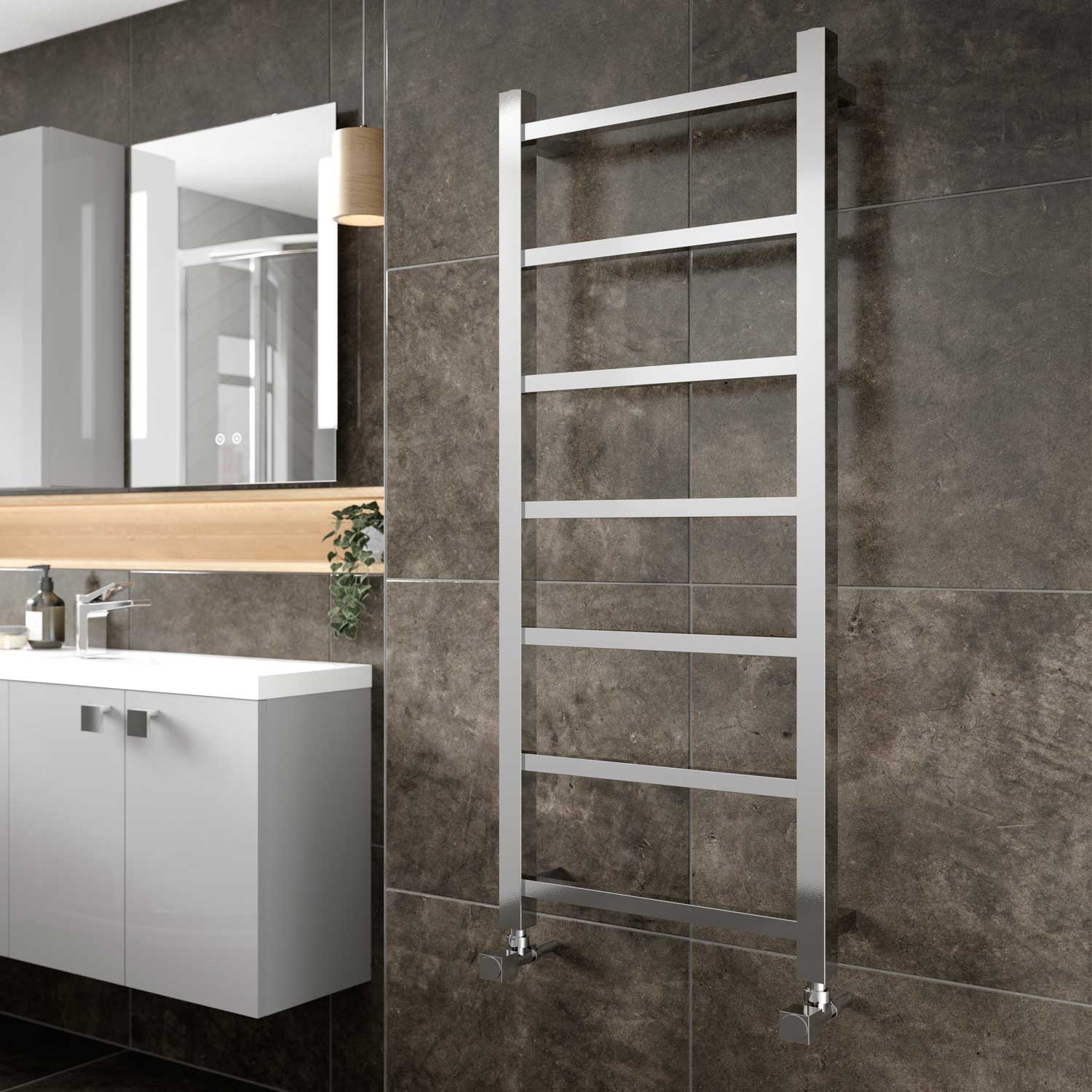 Hudson Reed Eton Designer Towel Rail HL375 Steel Chrome