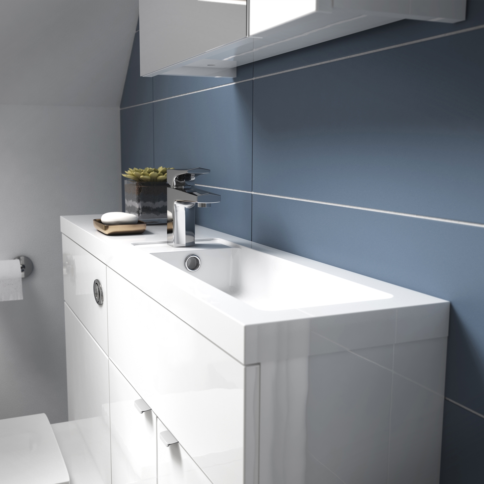 Hudson Reed Fitted Vanity Unit 405mm CBI323 Natural Oak