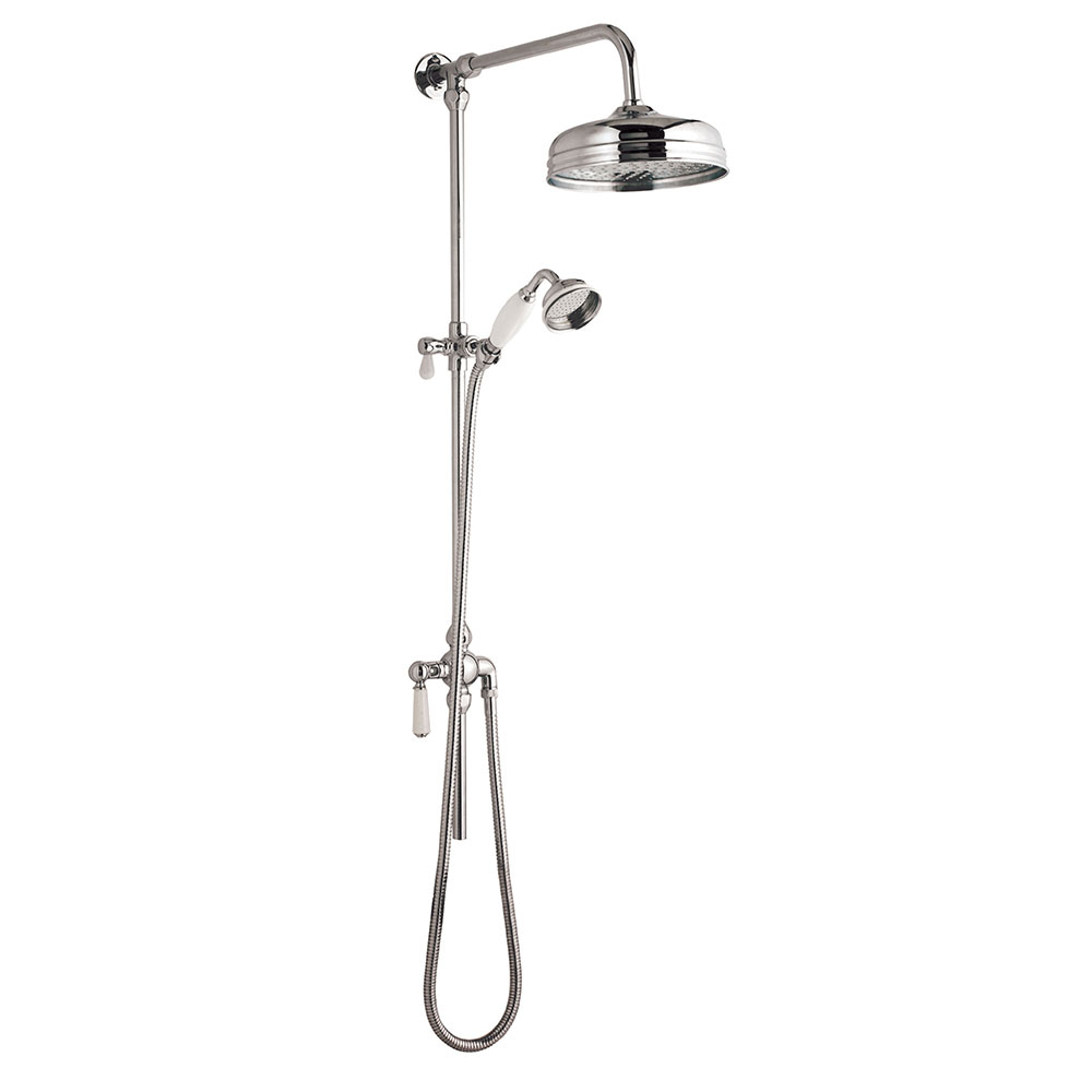 Hudson Reed Rigid Riser Shower Kit AM312 Traditional Chrome/White