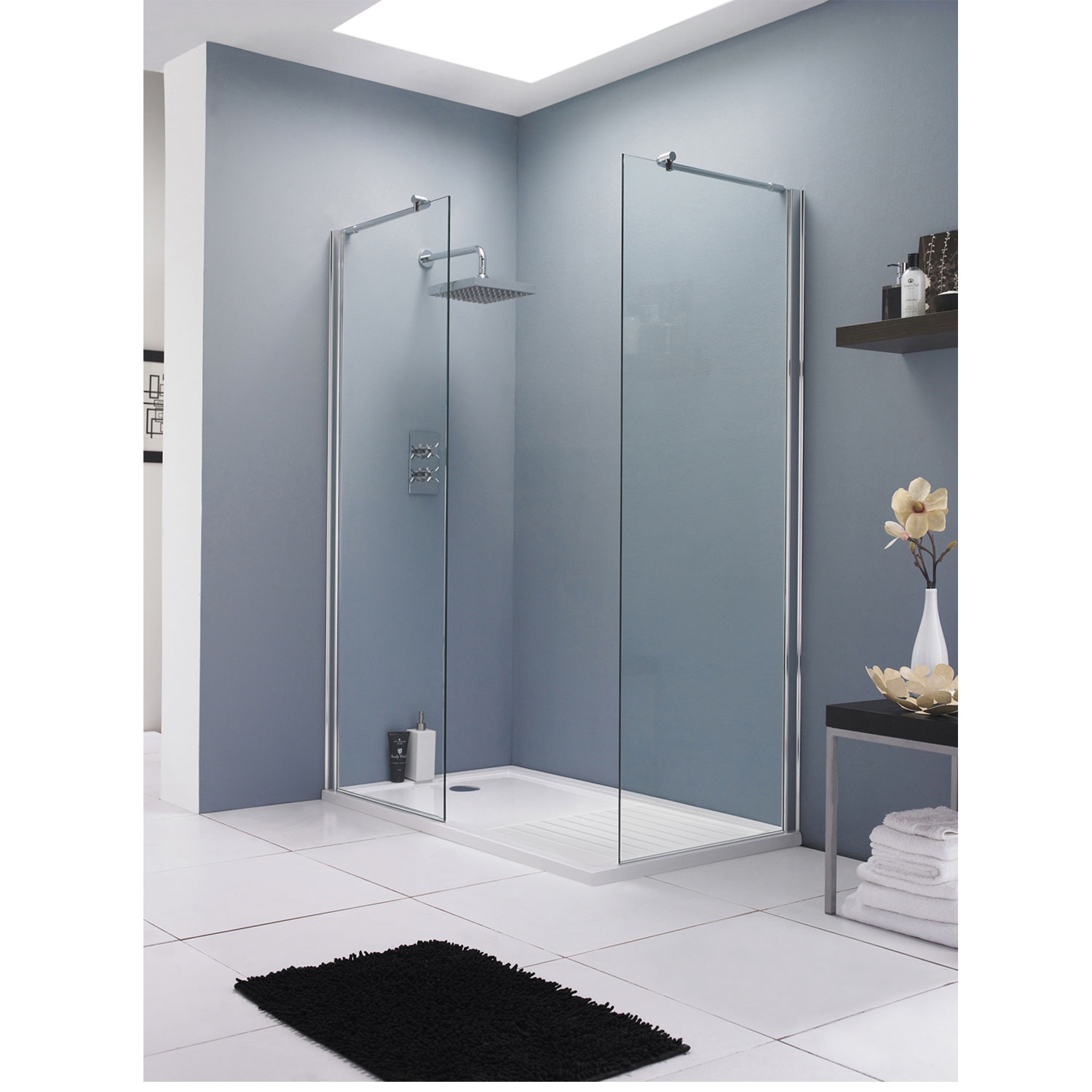 Hudson Reed Wetroom Wet Room Panel WRSB700 700mm 8mm Clear
