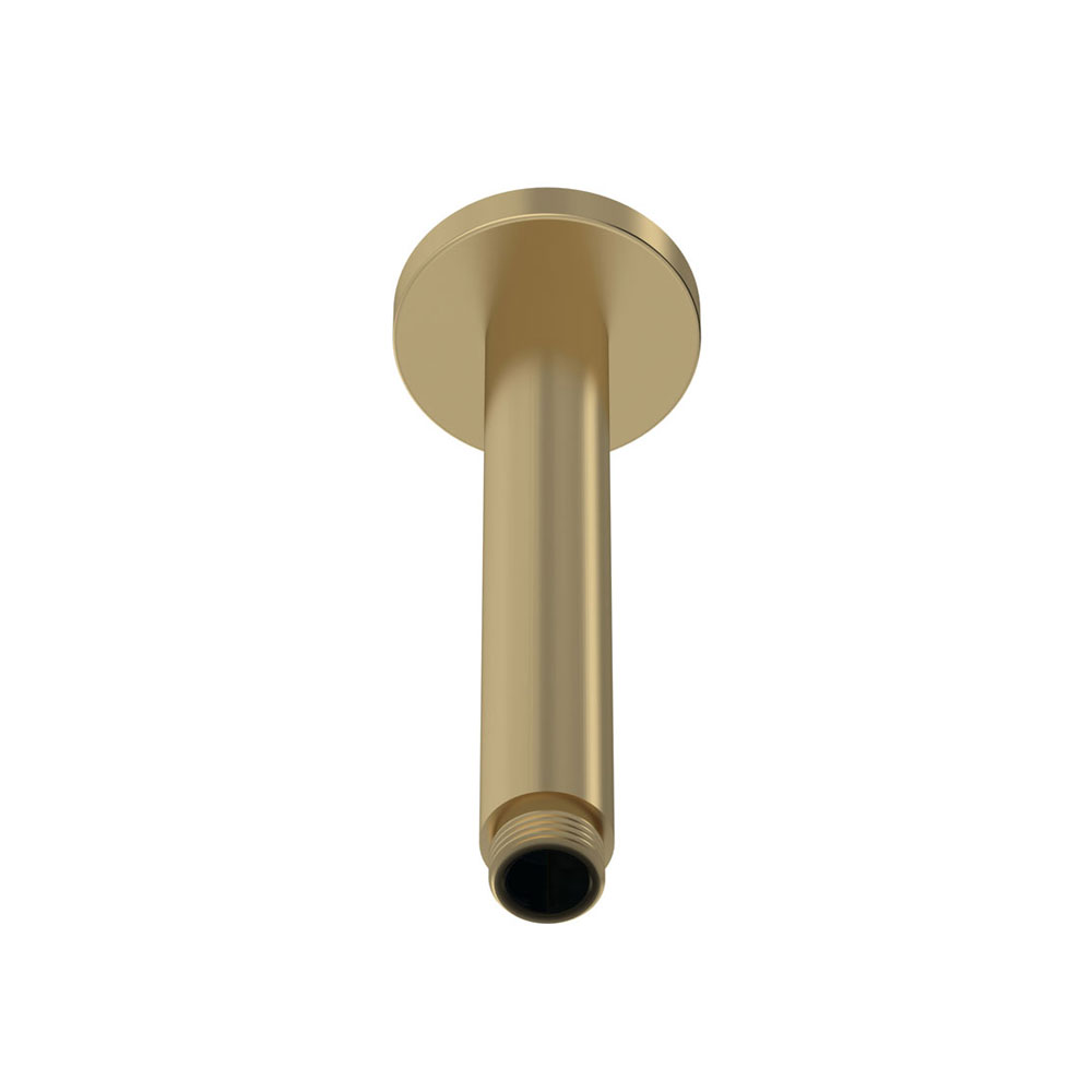 Nuie Arvan Round Ceiling Mounted Shower Arm 160mm Length - Brushed Brass