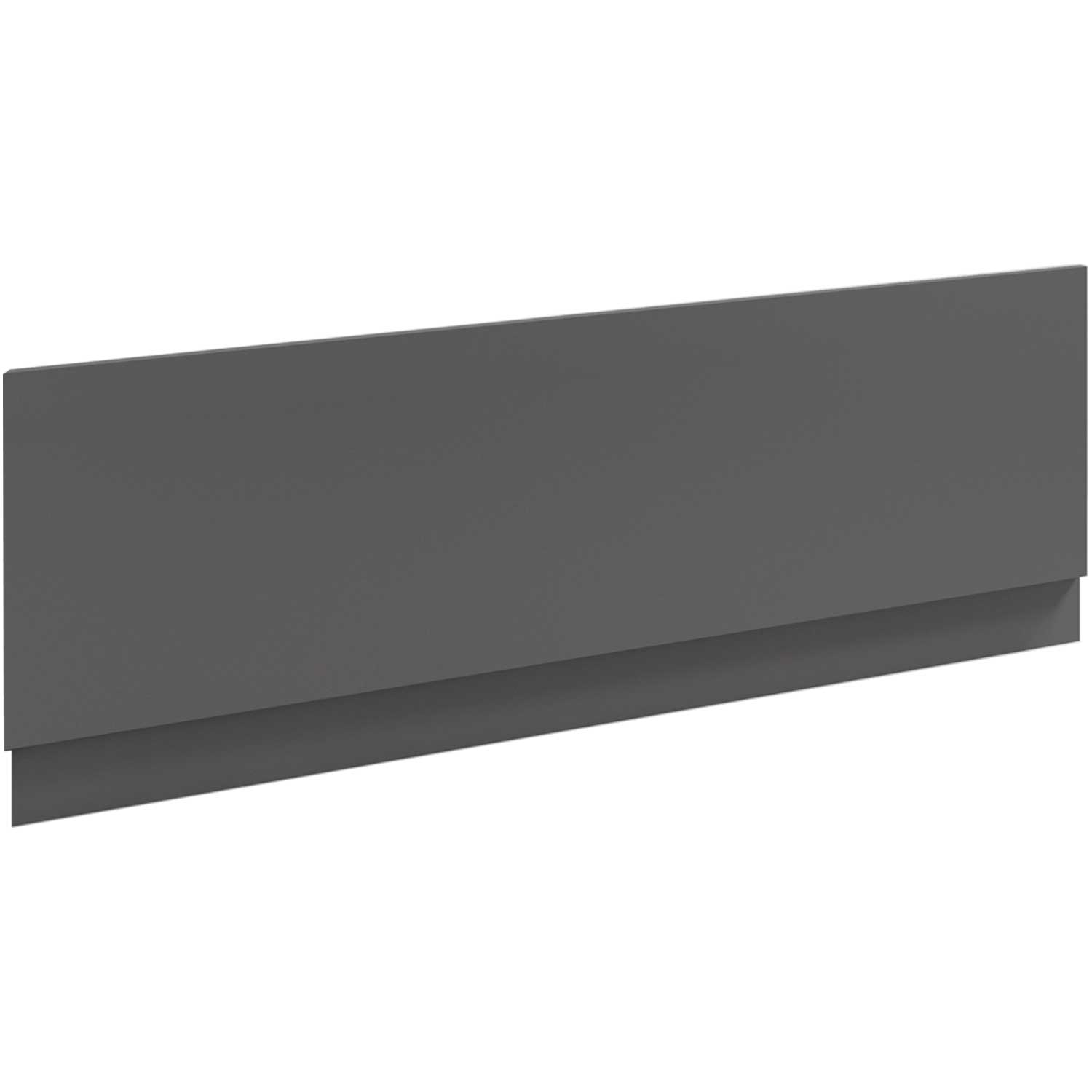 Gloss Grey Mist 1800mm Nuie OFF978 Athena Modern Bathroom MFC Front Panel for Straight Baths 