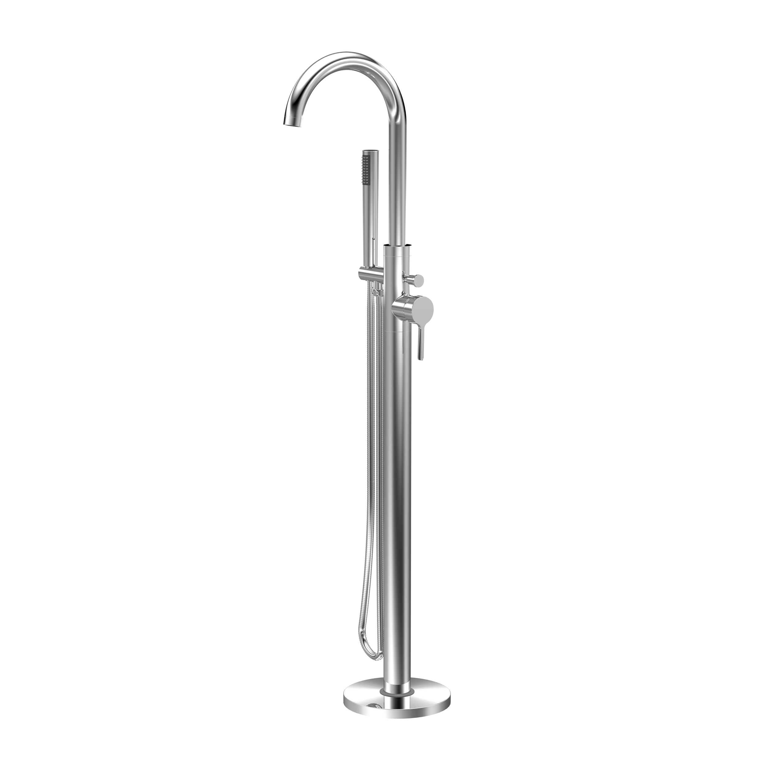 Nuie Aztec Freestanding Bath Shower Mixer Tap with Shower Kit - Chrome